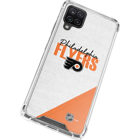 NHL Philadelphia Flyers Script Galaxy A12 Clear Case
