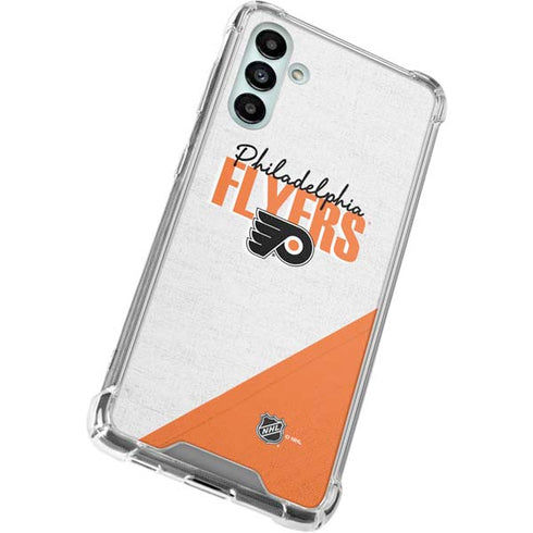 NHL Philadelphia Flyers Script Galaxy A13 5G Clear Case
