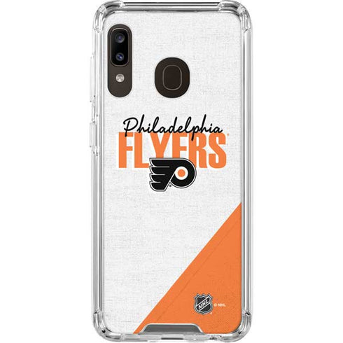 NHL Philadelphia Flyers Script Galaxy A30 Clear Case