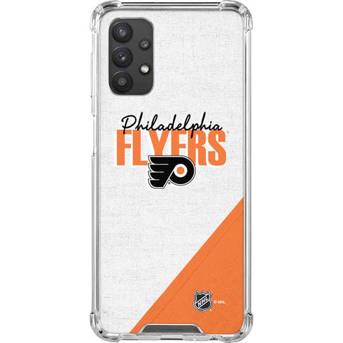 NHL Philadelphia Flyers Script Galaxy A32 5G Clear Case