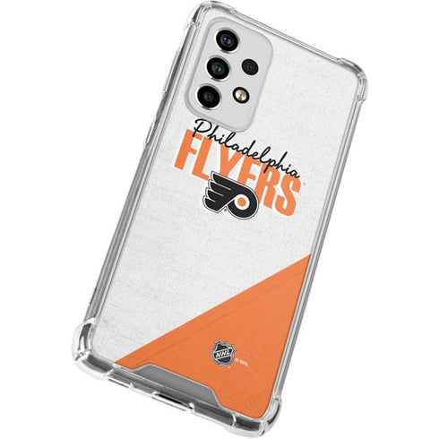 NHL Philadelphia Flyers Script Galaxy A53 5G Clear Case