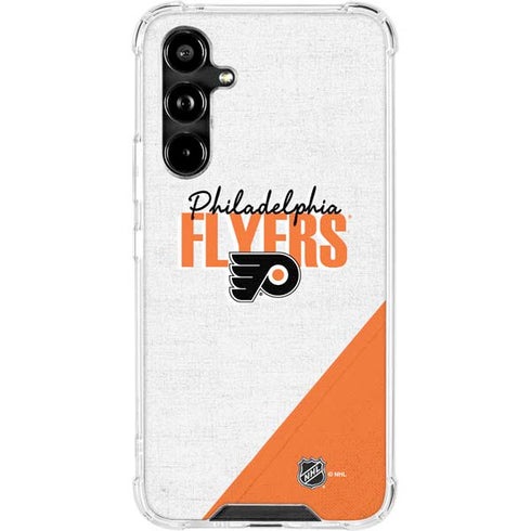 NHL Philadelphia Flyers Script Galaxy A54 5G Clear Case