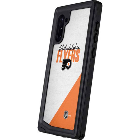 NHL Philadelphia Flyers Script Galaxy Note 10 Waterproof Case