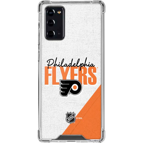 NHL Philadelphia Flyers Script Galaxy Note20 5G Clear Case