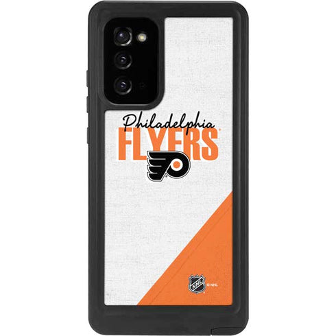 NHL Philadelphia Flyers Script Galaxy Note20 5G Waterproof Case