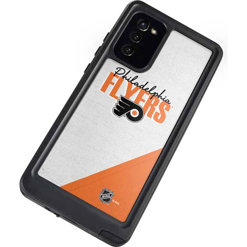 NHL Philadelphia Flyers Script Galaxy Note20 5G Waterproof Case
