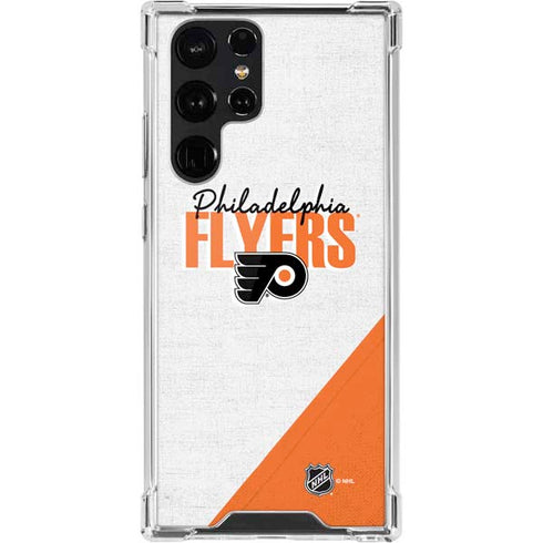 NHL Philadelphia Flyers Script Galaxy S22 Ultra Clear Case