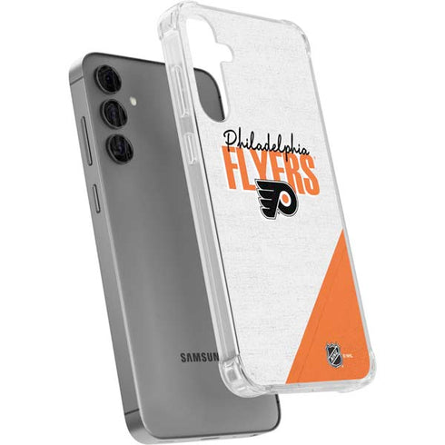 NHL Philadelphia Flyers Script Galaxy S24 Plus Clear Case