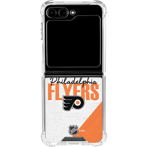 NHL Philadelphia Flyers Script Galaxy Z Flip5 5G Clear Case