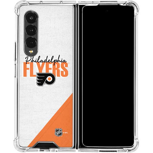 NHL Philadelphia Flyers Script Galaxy Z Fold4 5G Clear Case