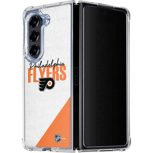 NHL Philadelphia Flyers Script Galaxy Z Fold5 5G Clear Case
