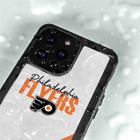 NHL Philadelphia Flyers Script iPhone 14 Pro Max Waterproof Case