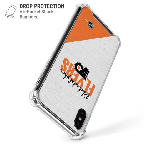 NHL Philadelphia Flyers Script iPhone XS Max Clear Case
