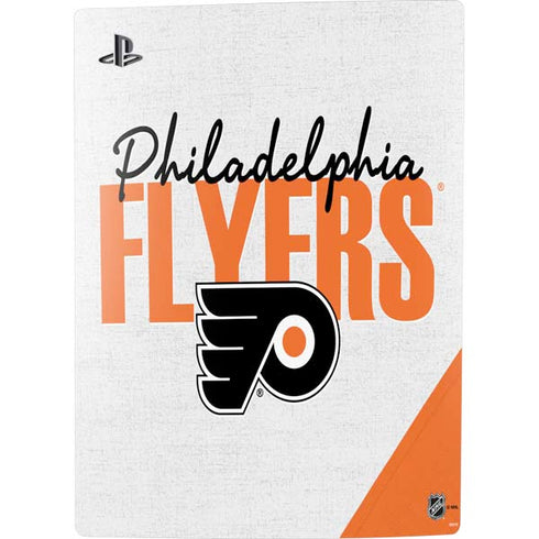 NHL Philadelphia Flyers Script PS5 Digital Edition Console Skin