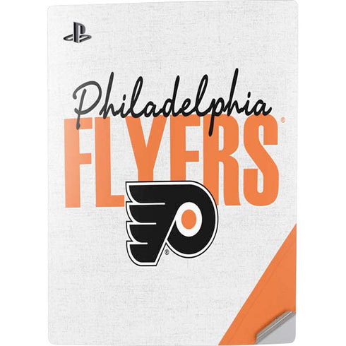 NHL Philadelphia Flyers Script PS5 Digital Edition Console Skin