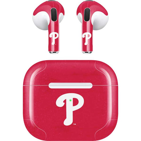 MLB Philadelphia Phillies - Solid Distressed Apple AirPods (3rd Gen 2021) Skin