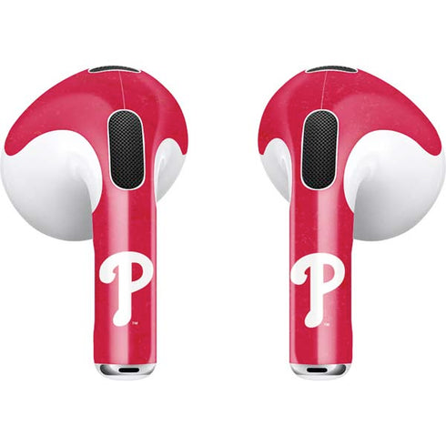 MLB Philadelphia Phillies - Solid Distressed Apple AirPods (3rd Gen 2021) Skin