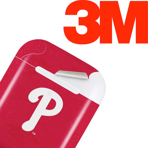 MLB Philadelphia Phillies - Solid Distressed Apple AirPods Skin