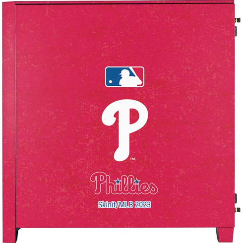 MLB Philadelphia Phillies - Solid Distressed Corsair 4000D Tempered Glass Mid-Tower ATX Case Skin