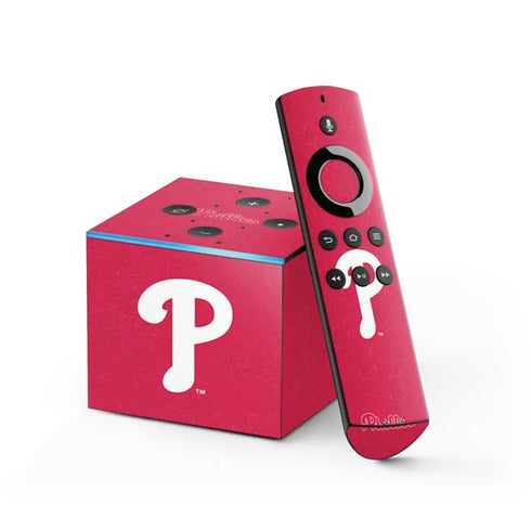 MLB Philadelphia Phillies - Solid Distressed Fire TV Cube Skin