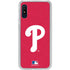 MLB Philadelphia Phillies - Solid Distressed Galaxy A10e Clear Case