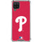 MLB Philadelphia Phillies - Solid Distressed Galaxy A12 Clear Case