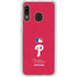 MLB Philadelphia Phillies - Solid Distressed Galaxy A20 Clear Case