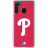 MLB Philadelphia Phillies - Solid Distressed Galaxy A21 Clear Case
