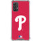 MLB Philadelphia Phillies - Solid Distressed Galaxy A32 5G Clear Case