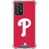 MLB Philadelphia Phillies - Solid Distressed Galaxy A52 5G Clear Case