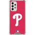 MLB Philadelphia Phillies - Solid Distressed Galaxy A53 5G Clear Case