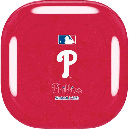MLB Philadelphia Phillies - Solid Distressed Galaxy Buds Live Skin