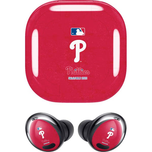 MLB Philadelphia Phillies - Solid Distressed Galaxy Buds Pro Skin
