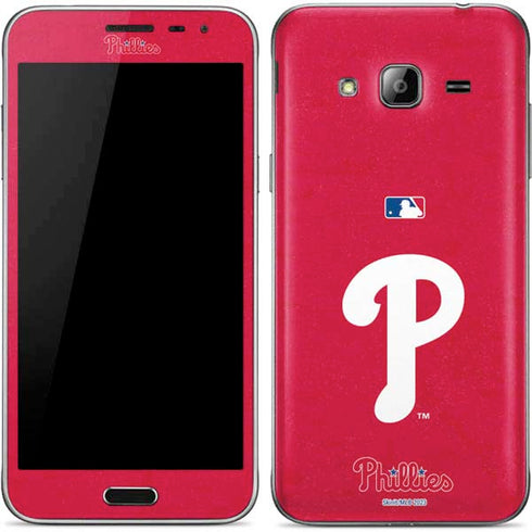 MLB Philadelphia Phillies - Solid Distressed Galaxy J3 Skin