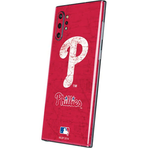 MLB Philadelphia Phillies - Solid Distressed Galaxy Note 10 Plus Skin