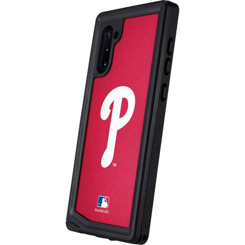 MLB Philadelphia Phillies - Solid Distressed Galaxy Note 10 Waterproof Case
