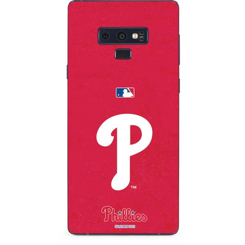 MLB Philadelphia Phillies - Solid Distressed Galaxy Note 9 Skin