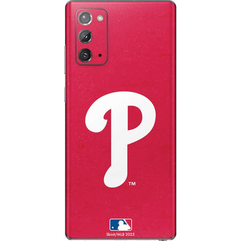 MLB Philadelphia Phillies - Solid Distressed Galaxy Note20 5G Skin