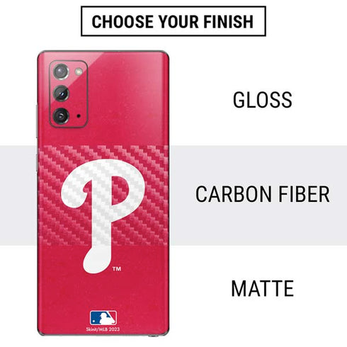 MLB Philadelphia Phillies - Solid Distressed Galaxy Note20 5G Skin
