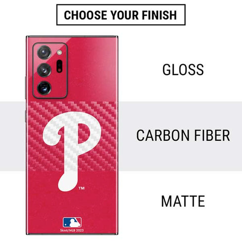 MLB Philadelphia Phillies - Solid Distressed Galaxy Note20 Ultra 5G Skin
