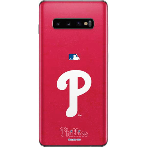 MLB Philadelphia Phillies - Solid Distressed Galaxy S10 Plus Skin