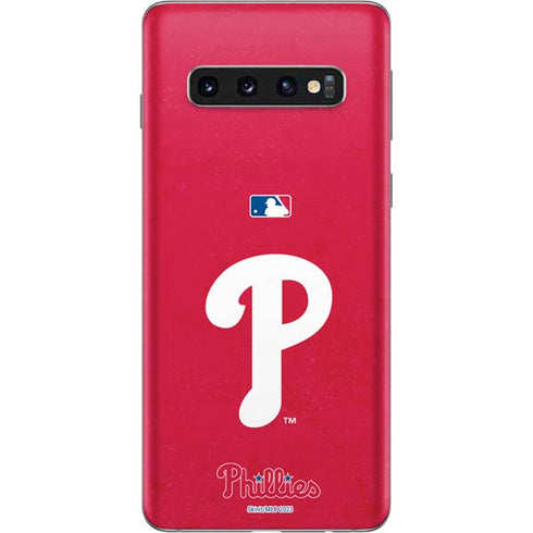 MLB Philadelphia Phillies - Solid Distressed Galaxy S10 Skin