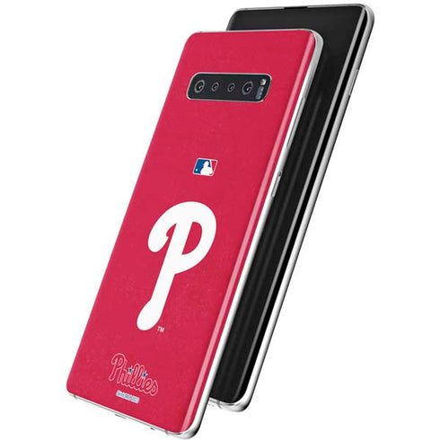 MLB Philadelphia Phillies - Solid Distressed Galaxy S10 Skin
