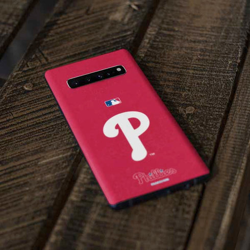 MLB Philadelphia Phillies - Solid Distressed Galaxy S10 Skin