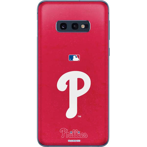 MLB Philadelphia Phillies - Solid Distressed Galaxy S10e Skin