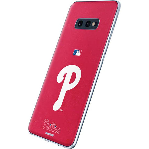 MLB Philadelphia Phillies - Solid Distressed Galaxy S10e Skin