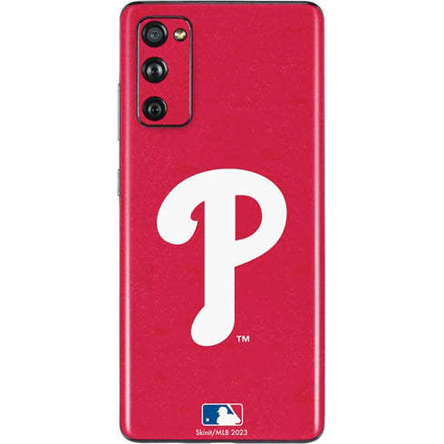 MLB Philadelphia Phillies - Solid Distressed Galaxy S20 Fan Edition Skin