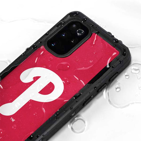 MLB Philadelphia Phillies - Solid Distressed Galaxy S20 Plus Waterproof Case