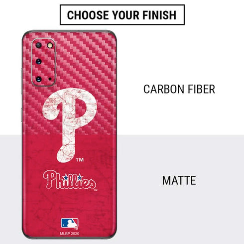 MLB Philadelphia Phillies - Solid Distressed Galaxy S20 Skin