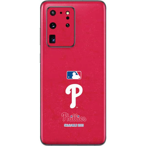 MLB Philadelphia Phillies - Solid Distressed Galaxy S20 Ultra 5G Skin